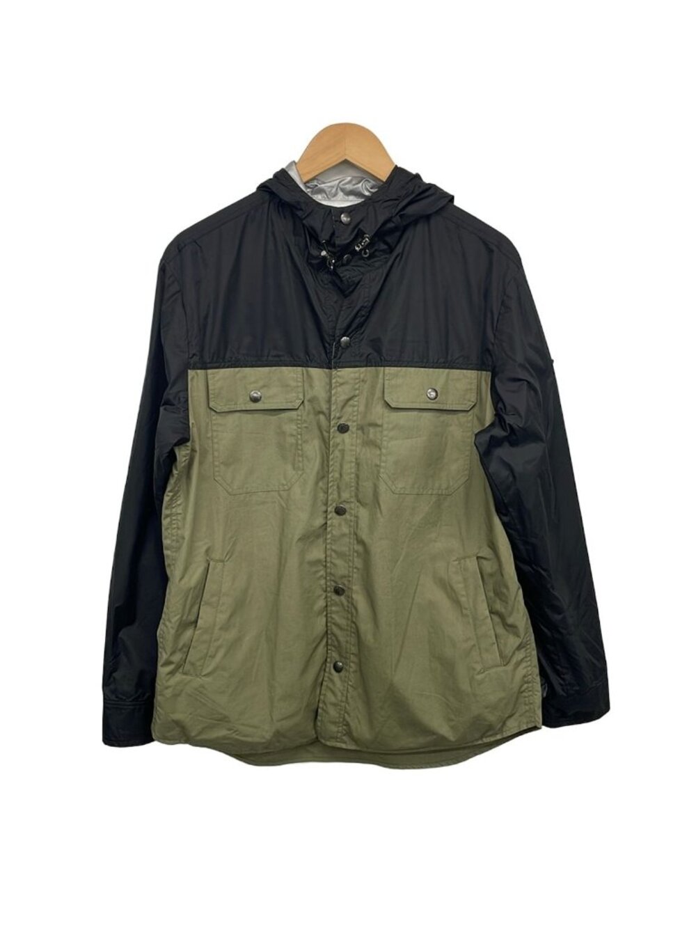 Moncler Jacket Donan Giubbotto Khaki Black Silver Reversible Mountainhoodie